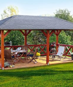 Nagyméretű kerti pavilon építés fából Orleans