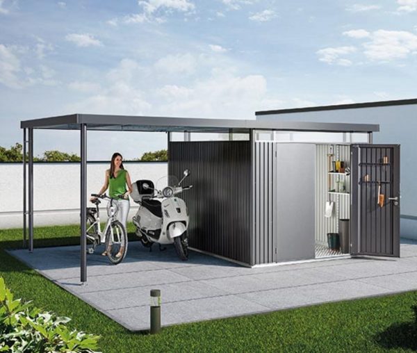 Biohort_HighLine_fém_kerti_ház_oldaltetővel